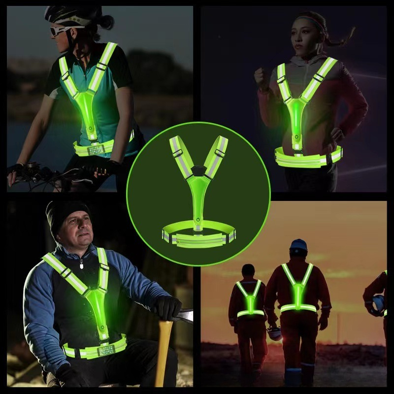 LED Glowing Reflective Vest Hi - Reflective Vest Cycling recension och pris