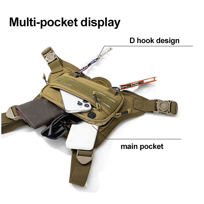 Tactical Front Chest Rig Bag V - Reflective Vest Cycling recension och pris