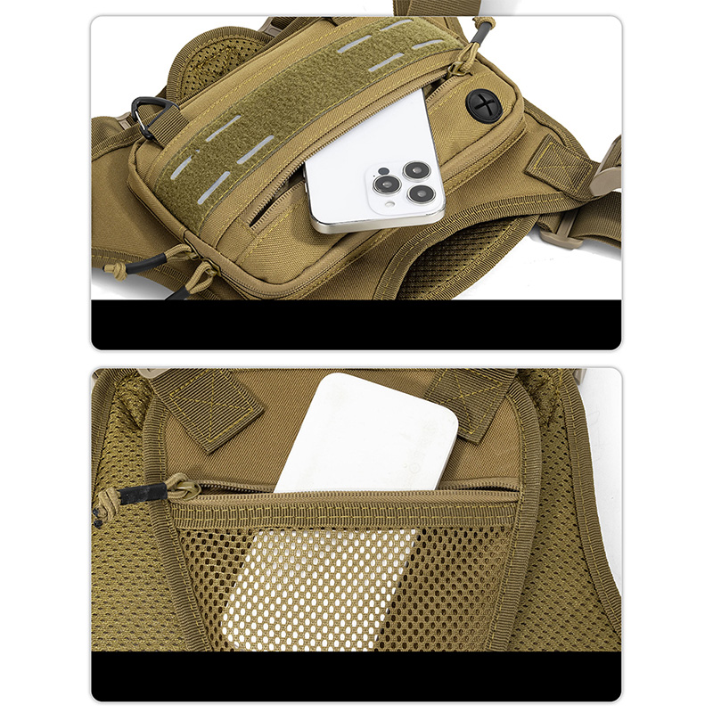Tactical Front Chest Rig Bag V - Reflective Vest Cycling recension och pris