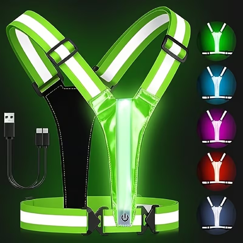 Luminous Light Strip Back Suit - Reflective Vest Cycling recension och pris