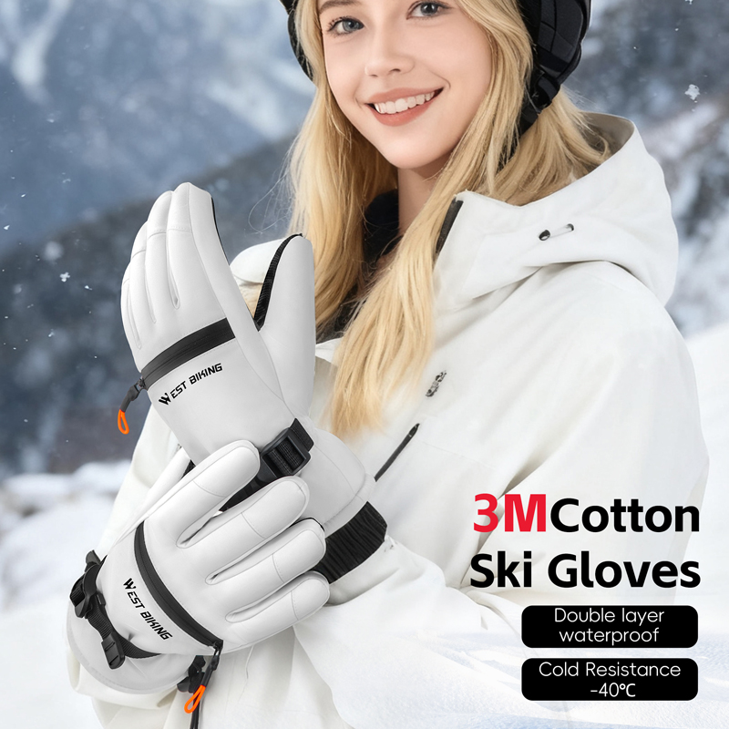 WEST BIKING 3M Cotton Ski Glov - Winter Cycling Commute Gear recension och pris